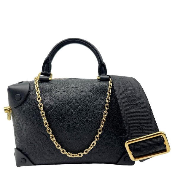 Louis Vuitton Petite Malle Souple Monogram Empreinte Shoulder Bag Black - Picture 3 of 13
